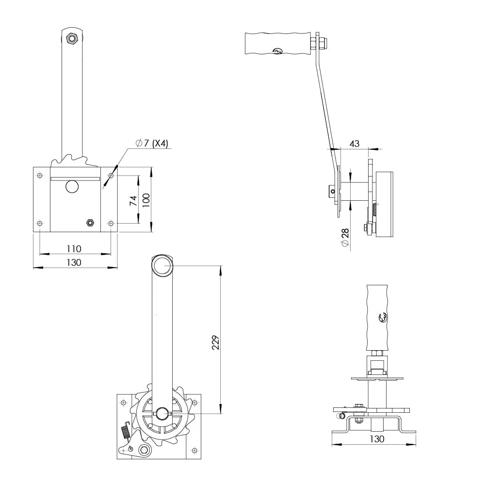 Malacate Manual Capacidad 300Kg mod.1013 - Imagen 4