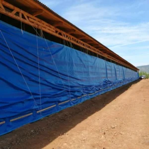 Cortina Azules con tratamiento UV